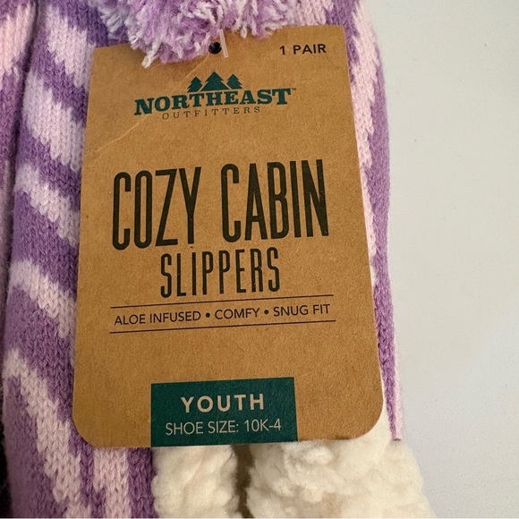 Northeast Outfitters Kids Cozy Cabin Slippers Youth Shoe Size 10-4 NWT Two Pairs - Picture 2 of 7